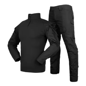 Black Tactical Uniform With Multiple Pockets
