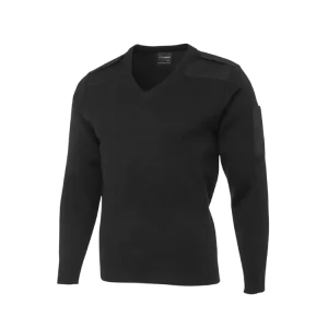Black Military Pullover Jumper