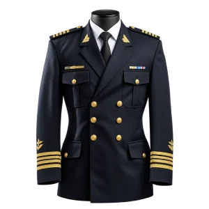 Navy Military Uniform Captain Suit Black Jacket