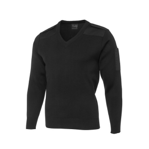 Black Military Pullover Jumper