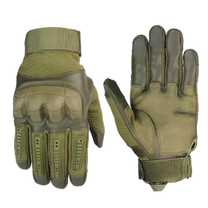 Army-green Full-Finger Safety Gloves